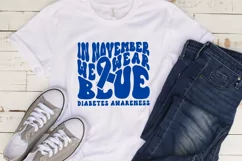 In November we wear blue SVG, Diabetes Awareness SVG Product Image 5