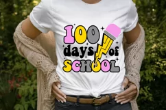 100 days of school SVG, Teacher bolt SVG, Teacher shirt Product Image 4