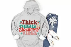 Thick thighs and chirstmas vibes SVG, Christmas Vibes SVG Product Image 5