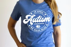 Autism awareness SVG, In April we wear blue SVG, Autism SVG Product Image 2