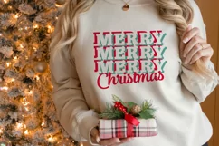 Merry Merry Merry Christmas SVG, Merry Christmas SVG Product Image 6