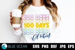 100 days of school SVG, Teacher shirt svg, School teacher Product Image 2