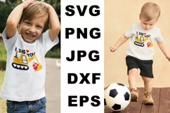 I dig you SVG, Boys Valentines SVG, Valentines Excavator Product Image 2