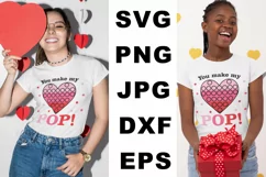 You make my heart pop SVG, Valentine SVG, Kids Valentine Product Image 2