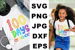 100 days of school SVG, 100 days SVG, 100th day of school Product Image 2