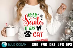 Dear Santa it was the cat SVG, Funny christmas SVG Product Image 3
