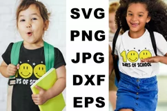 100 days of School SVG, Smiling face, 100 days SVG Product Image 3
