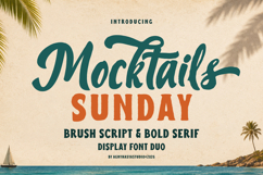 Mocktails Sunday - Tropical Vintage Font Duo Product Image 1
