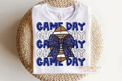 Game Day Football Preppy Bow PNG Sublimation Design Product Image 2