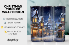 Christmas Tumbler Wrap Design, tumbler sublimation 20oz 30oz Product Image 1
