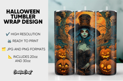 Halloween Tumbler Wrap Design, tumbler sublimation 20oz 30oz Product Image 1