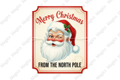 Vintage Christmas Labels PNG Bundle Product Image 6