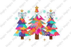 Rainbow Christmas Tree PNG Product Image 1