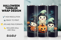 Halloween Tumbler Wrap Design, tumbler sublimation 20oz 30oz Product Image 1