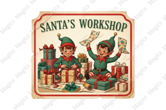 Vintage Christmas Labels PNG Product Image 1