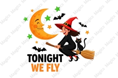 Vintage Halloween Witch PNG Sublimation Product Image 1