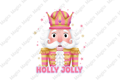 Pink Holly Jolly Nutcracker Png Product Image 1