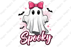 Spooky Ghost PNG, Coquette Halloween PNG Product Image 1