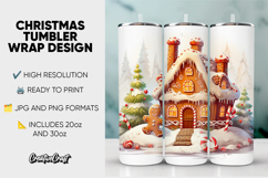 Christmas Tumbler Wrap Design, tumbler sublimation 20oz 30oz Product Image 1