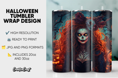 Halloween Tumbler Wrap Design, tumbler sublimation 20oz 30oz Product Image 1