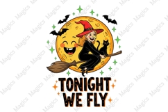 Vintage Halloween Witch PNG Sublimation Product Image 2