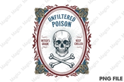 Vintage Halloween Potion Label PNG Product Image 1