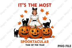 Vintage Halloween Girl PNG Sublimation Product Image 2
