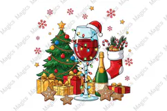 Christmas wine glasses png Product Image 1