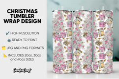 Christmas Tumbler Wrap Design, tumbler sublimation 20oz 30oz Product Image 1