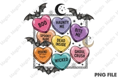 Retro Halloween Heart PNG Sublimation Product Image 2