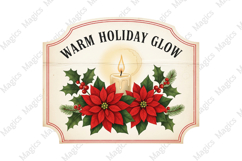 Vintage Christmas Labels PNG Product Image 1