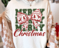 Merry Christmas Festive Ribbon SVG PNG File Product Image 2