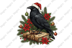 Christmas Raven Clipart Product Image 1