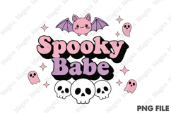 Pink Halloween Spooky Babe Sublimation Product Image 1