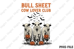 Vintage Halloween Farm Cow PNG Product Image 1