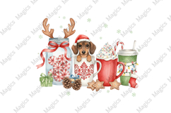 Dachshund Christmas Latte Coffee Png Product Image 1