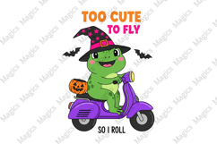 Halloween Funny Frog Scooter PNG Product Image 2