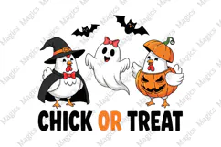 Retro Halloween Png Chick or Treat Png Product Image 1