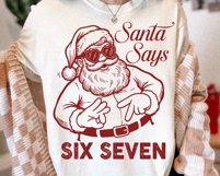 Santa Says Christmas Six Seven 67 SVG PNG File Product Image 2