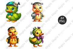 Frankenstein duckling in a bow Clipart Product Image 1