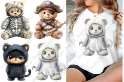 Halloween Teddy Bear Clipart Design Product Image 1
