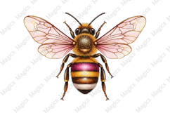 Colorful Cute Bee PNG Sublimation Product Image 1