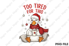 Christmas Tired Goose PNG Product Image 2