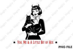 Halloween Pin-up Girl &amp; Cat PNG Product Image 2