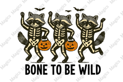 Funny Halloween Skeleton Raccoon Png Product Image 2