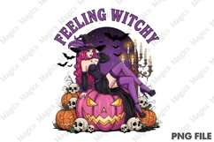 Halloween Witch PNG Sublimation Product Image 1