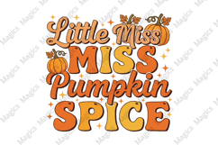 Little Miss Pumpkin Spice, Cute Fall PNG Product Image 1