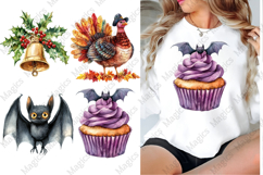 Watercolor Holiday Clipart Design Product Image 1