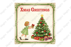 Vintage Christmas Labels Sublimation Product Image 1