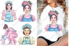 Housekeeper Watercolor ClipArts Product Image 1